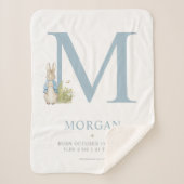 Peter Rabbit | Personalisierter Buchstabe M Sherpadecke (Vorderseite)