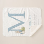 Peter Rabbit | Personalisierter Buchstabe M Sherpadecke (Vorderseite (Horizontal))