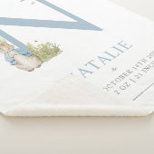Peter Rabbit | Personalisierter Buchstabe N Sherpadecke (3/4)