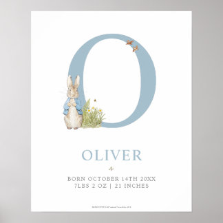 Peter Rabbit | Personalisierter Buchstabe O Poster