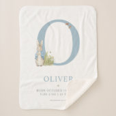 Peter Rabbit | Personalisierter Buchstabe O Sherpadecke (Vorderseite)