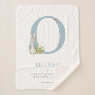 Peter Rabbit   Personalisierter Buchstabe O Sherpadecke