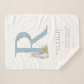 Peter Rabbit | Personalisierter Buchstabe R Sherpadecke (Vorderseite (Horizontal))