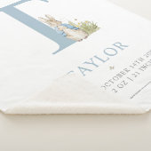 Peter Rabbit | Personalisierter Buchstabe T Sherpadecke (3/4)