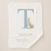 Peter Rabbit | Personalisierter Buchstabe T Sherpadecke (Vorderseite)