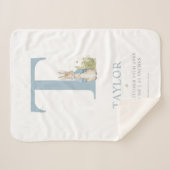 Peter Rabbit | Personalisierter Buchstabe T Sherpadecke (Vorderseite (Horizontal))