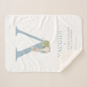 Peter Rabbit | Personalisierter Buchstabe V Sherpadecke (Vorderseite (Horizontal))