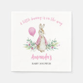 Peter Rabbit Pink Baby Dusche Serviette (Vorderseite)