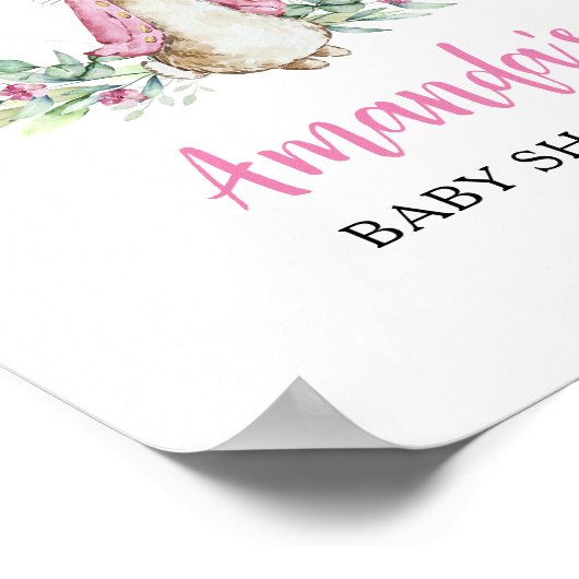 Peter Rabbit Pink Begrüßungszeichen Poster (Ecke)