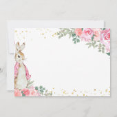 Peter Rabbit Pink Birthday Foto Einladung (Rückseite)