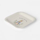 Peter Rabbit Pink Ivory Vintag Baby Dusche Pappteller (Gewinkelt)