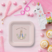 Peter Rabbit Pink Vintag Baby Dusche Pappteller (Party)
