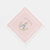 Peter Rabbit Pink Vintag Baby Dusche Serviette (Ecke)