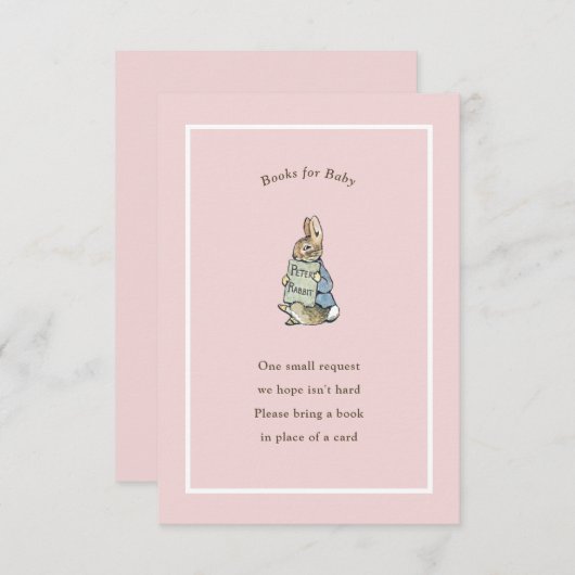 Peter Rabbit Pink Vintages Kinderbuch Begleitkarte (Vorne/Hinten)