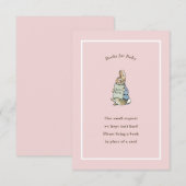 Peter Rabbit Pink Vintages Kinderbuch Begleitkarte (Vorne/Hinten)