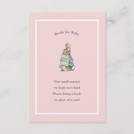 Peter Rabbit Pink Vintages Kinderbuch Begleitkarte (Vorderseite)