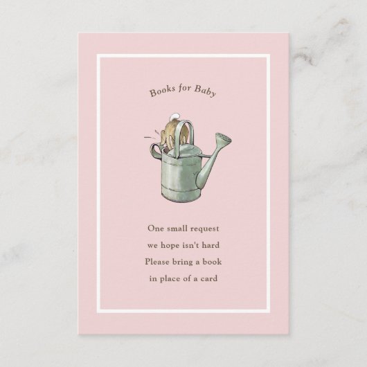 Peter Rabbit Pink Vintages Kinderbuch Begleitkarte (Vorderseite)