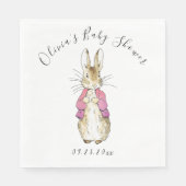 Peter Rabbit Pink Watercolor Kinderdusche Serviette (Vorderseite)