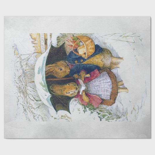 Peter Rabbit (Regenschirm) Geschenkpapier (Flach)