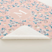 Peter Rabbit | Rosa Blumengartenmuster Sherpadecke (3/4)