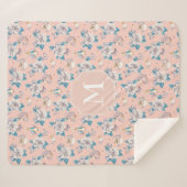 Peter Rabbit | Rosa Blumengartenmuster Sherpadecke (Vorderseite (Horizontal))