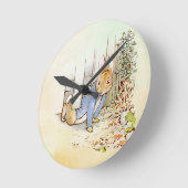 Peter Rabbit Runde Wanduhr (Winkel)