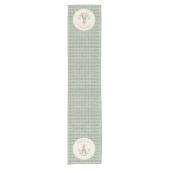 Peter Rabbit Sage Gingham ShowTable Runner Kurzer Tischläufer (Vorderseite)