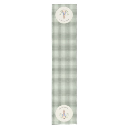 Peter Rabbit Sage Gingham ShowTable Runner Kurzer Tischläufer (Vorderseite)