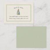 Peter Rabbit Sage Green Vintag Baby Book Begleitkarte (Vorne/Hinten)