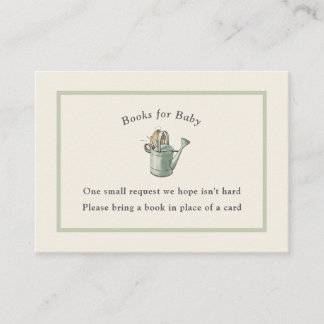 Peter Rabbit Sage Green Vintag Baby Book Begleitkarte