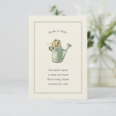 Peter Rabbit Sage Green Vintag Baby Book Begleitkarte (Stehend Vorderseite)