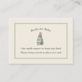 Peter Rabbit Sage Green Vintag Baby Book Begleitkarte