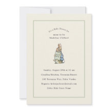 Peter Rabbit Sage Green Vintag Baby Dusche