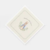 Peter Rabbit Sage Green Vintag Baby Dusche Serviette (Ecke)