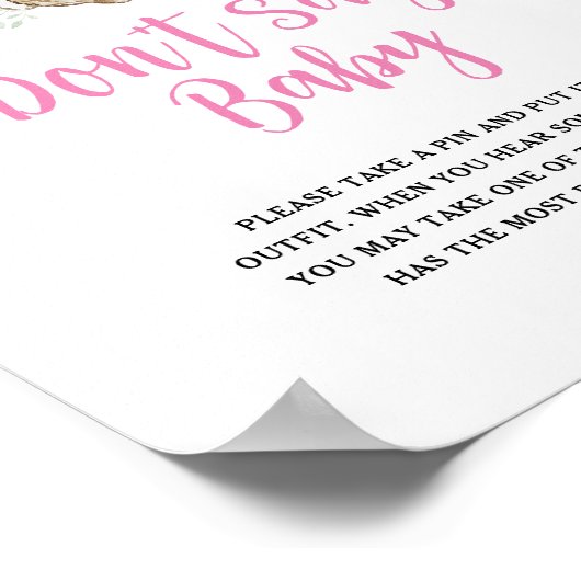 Peter Rabbit sagt nicht Baby Sign Poster (Ecke)