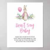 Peter Rabbit sagt nicht Baby Sign Poster (Vorne)