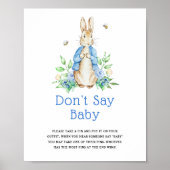 Peter Rabbit sagt nicht Baby Sign Poster (Vorne)
