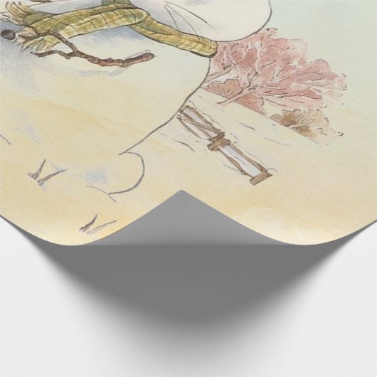 Peter Rabbit (Snowman) Geschenkpapier (Ecke)