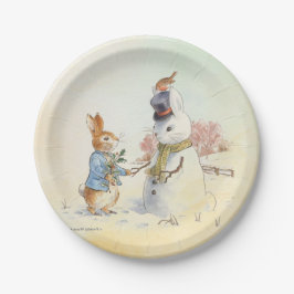 Peter Rabbit (Snowman) Pappteller