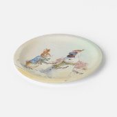 Peter Rabbit (Snowman) Pappteller (Schrägansicht)