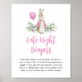 Peter Rabbit Spate Night Diapers signieren Poster (Vorne)