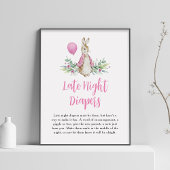 Peter Rabbit Spate Night Diapers signieren Poster