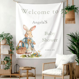 Peter Rabbit Sweet Bunny Girl Baby Shower Wandteppich