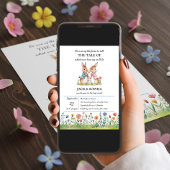 Peter Rabbit Themed Gender Reveal Einladung