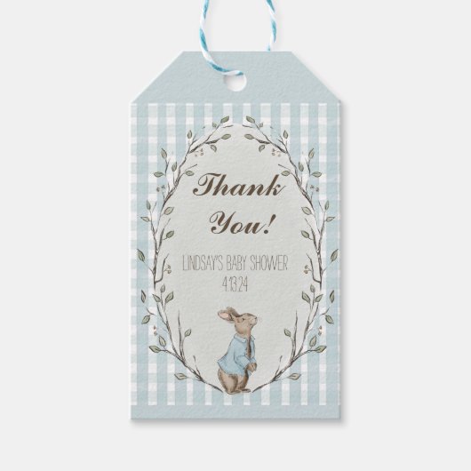 Peter Rabbit Themes Tag Geschenkanhänger (Vorderseite)