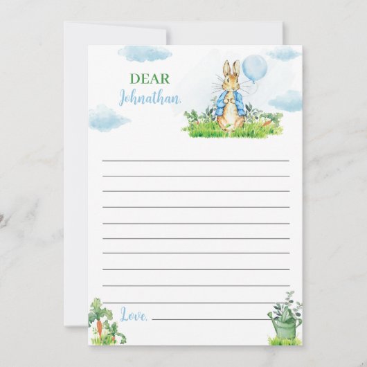 Peter Rabbit Time Capsule Note Card Dankeskarte (Vorderseite)