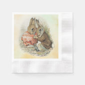 Peter Rabbit und Beniamin Bunny Serviette (Vorderseite)