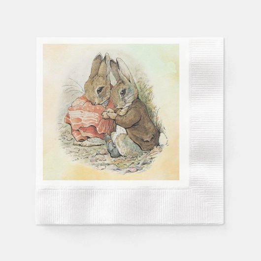 Peter Rabbit und Beniamin Bunny Serviette (Vorderseite)
