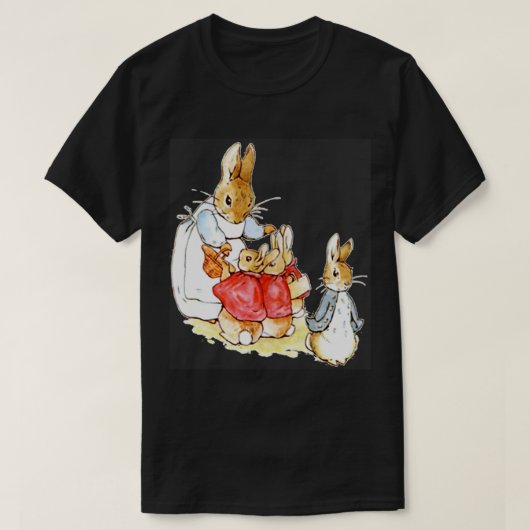 Peter Rabbit und Familie. T-Shirt (Design vorne)
