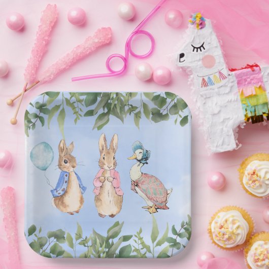Peter Rabbit und Friends Kinderdusche Pappteller (Party)